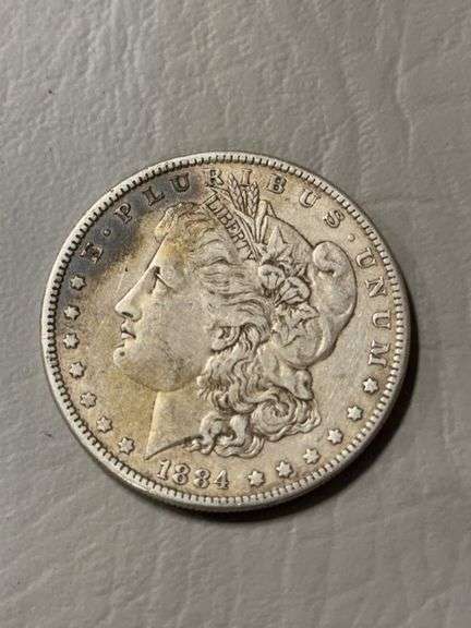 Morgan silver dollar  1884, unmarked image