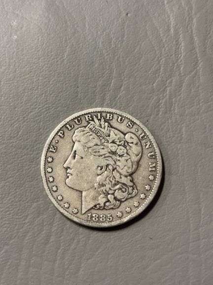 Morgan silver dollar  1885, NO mint mark image