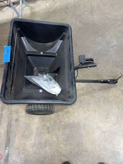 Agri-Fab tow behind broadcast spreader 45-0530. Green mountain reel mower 16-in cut, Great States reel mower sharpening kit. image