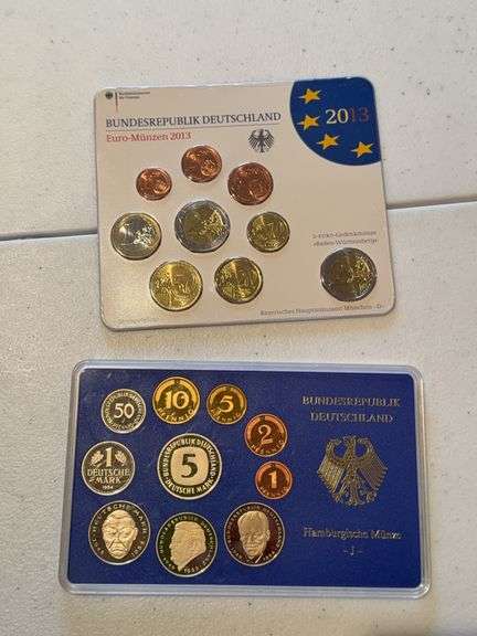 German coin sets Marks and Euros image