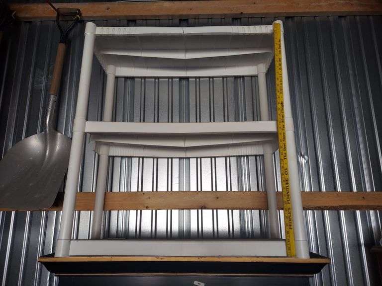 Plastic Shelving (shelves ONLY, lot does NOT include items sitting on shelves in photos) image