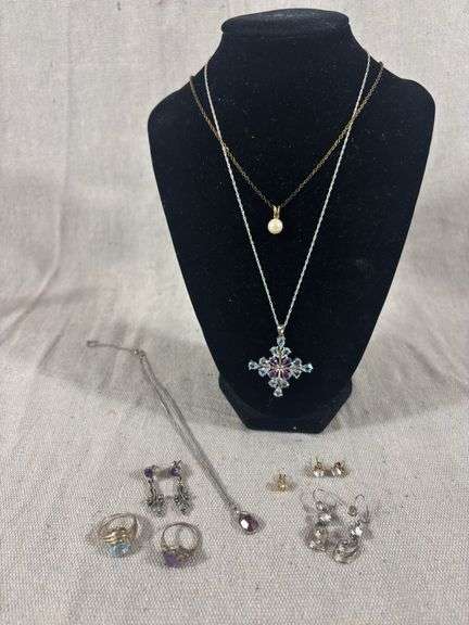 Miscellaneous sterling and costume jewelry image