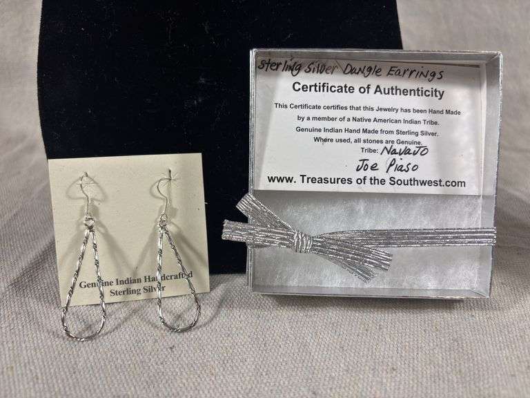 Sterling silver dangle earrings 3 g total weight image