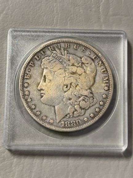 Morgan silver dollar 1880, NO mint mark image