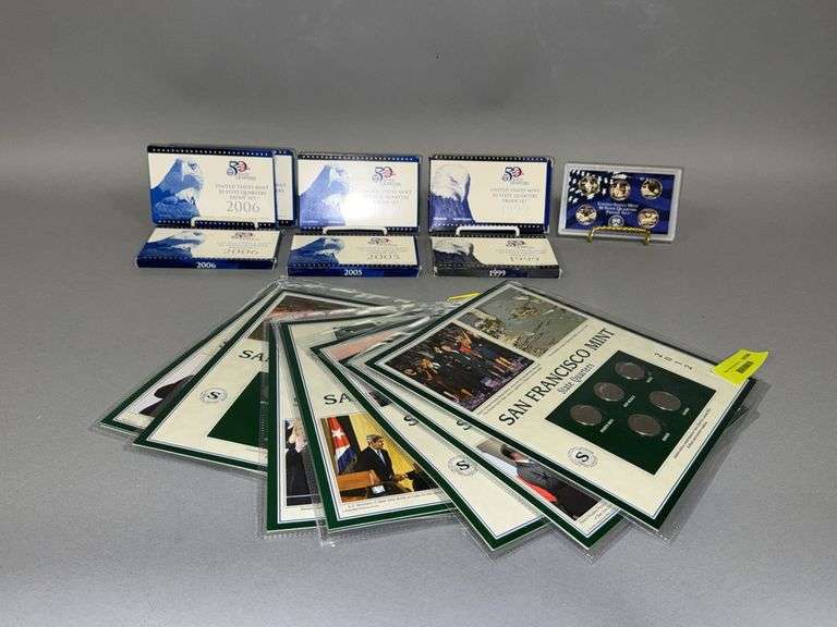 San Francisco Mint state quarters and state quarter proof sets as shown image