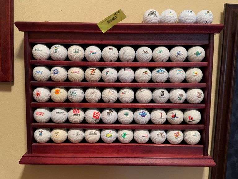 Golf ball collection with wall display image