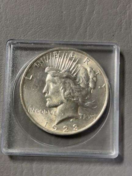 Peace silver dollar 1928, unmarked image