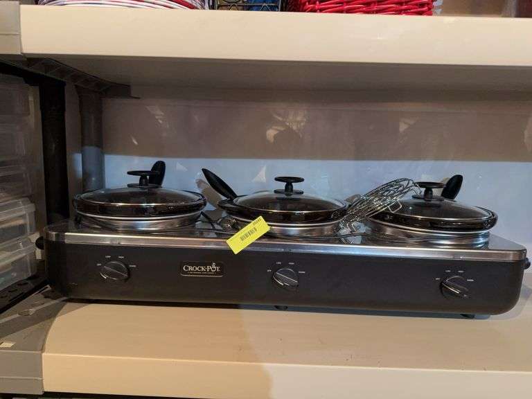 Crock pot brand 3 vessel cooker/warmer image