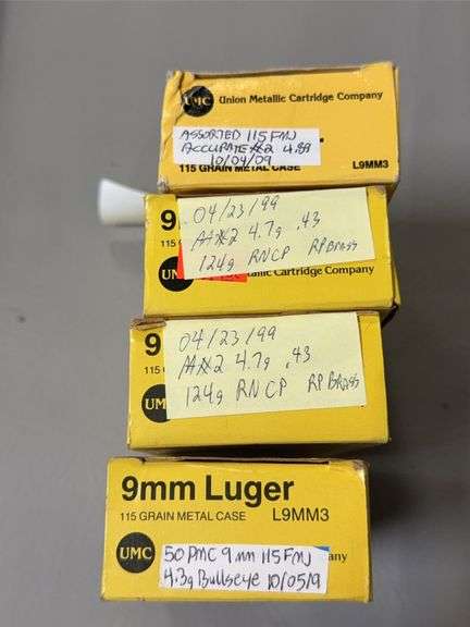 200 rounds of assorted 9mm reloaded ammo image