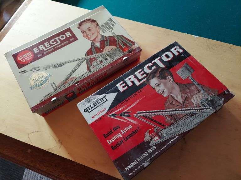 Vintage Erector Set Metal Boxes (empty) 2 unique designs image