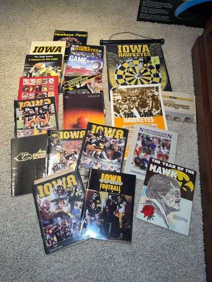 Hawkeye magnetic dart board, programs, media guides image