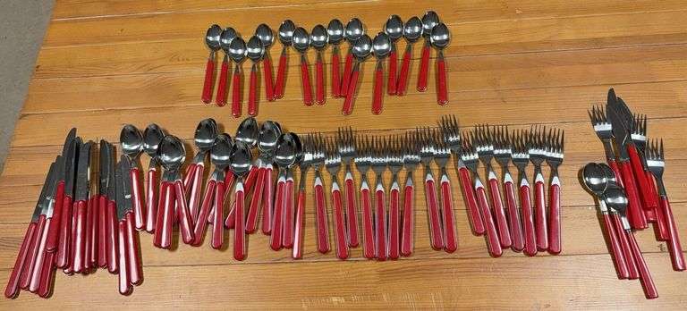 LOTS of red flatware image
