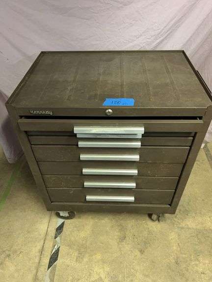 Kennedy seven drawer roll around cabinet 29 in wide 35-in high by 20 in deep. image