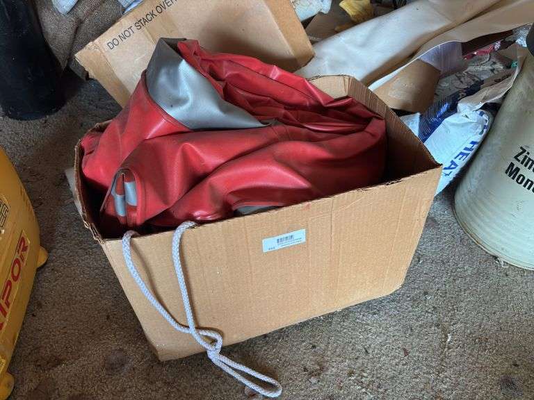 Inflatable raft with oars unknown condition image