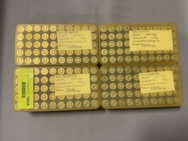 200 rounds assorted 45 reloads image