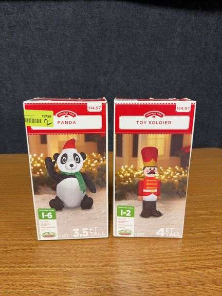 3.5’ inflatable Panda and 4’ inflatable Toy Soldier image