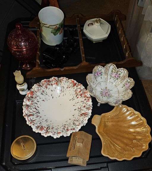 Handpainted glassware and China image