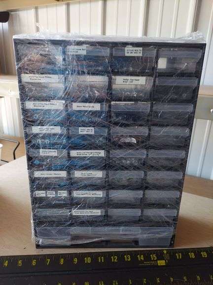 5 parts drawers cabinets and assorted contents (small parts) image