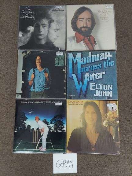 Record albums as shown (28 count) vinyl records image