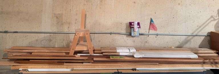 Various lumber, molding, carving blocks etc.... image