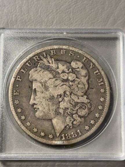 Morgan silver dollar  1881, unmarked image
