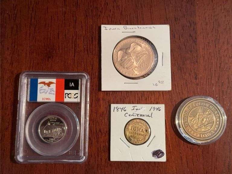Iowa and Cedar Rapids commerative coin/tokens image