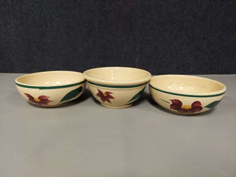 Wattware set 3 bowls, (2) #52, (1) #6 image
