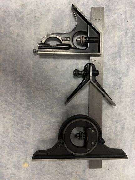 Starrett combination set, Brown & Sharp dial caliper. image