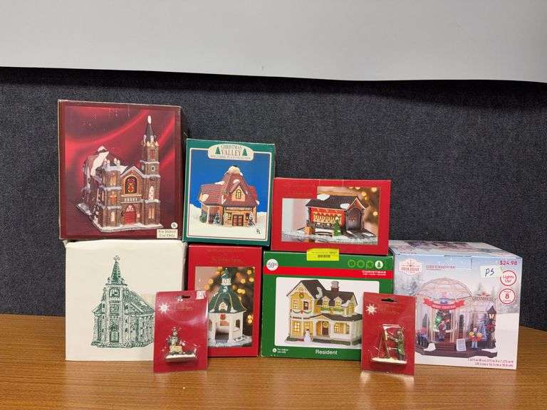 Many pieces for Christmas villages, all different brands image