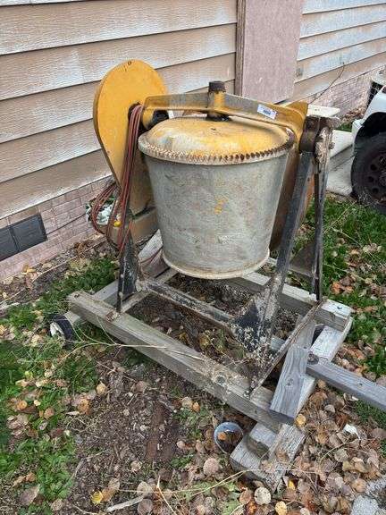 Small concrete mixer image