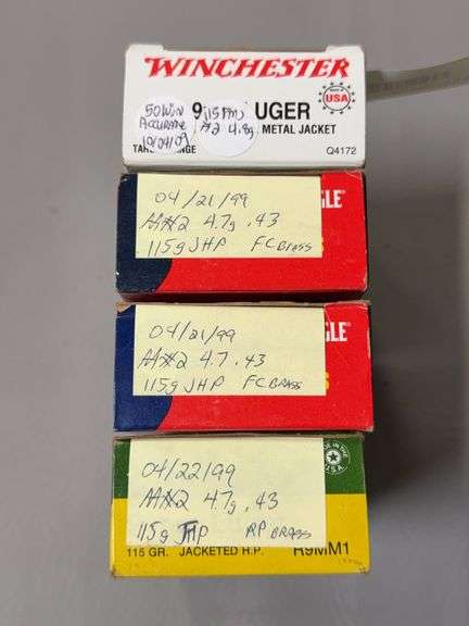 200 rounds of assorted 9mm reloaded ammo image