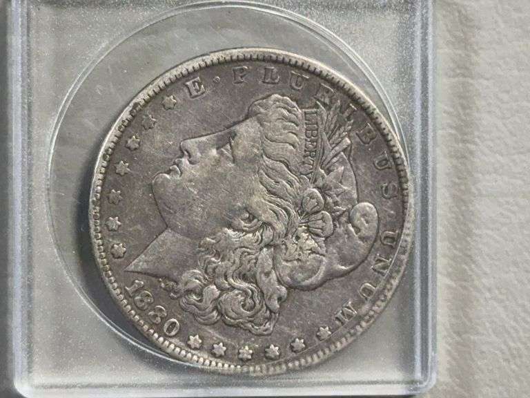 Morgan silver dollar 1880, unmarked image