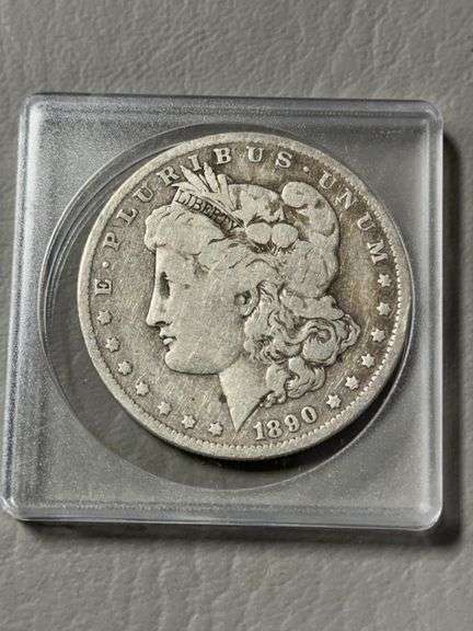 Morgan silver dollar  1890, NO mint mark image