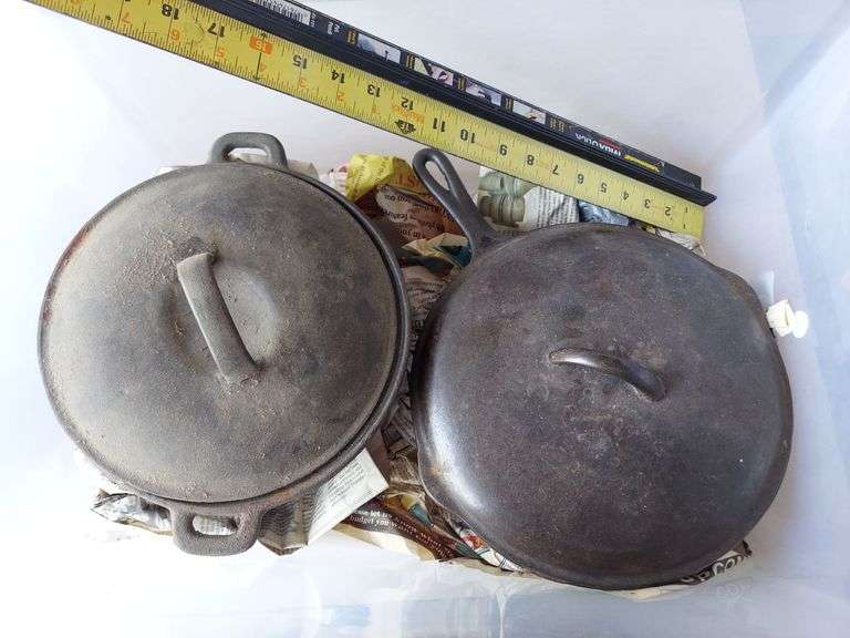 Misc cast iron includes stove/tub legs, kettle, pots image