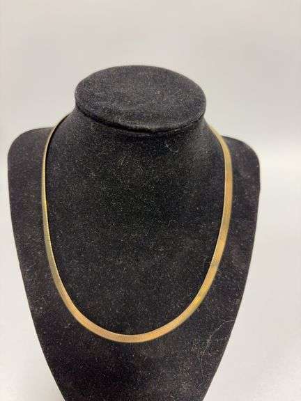 18” overall length sterling silver necklace Clasp marked 925, Italy image