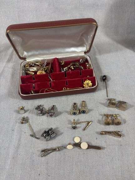 Large assortment of men’s jewelry, including cufflinks and Tie tack sets, stickpin and more image
