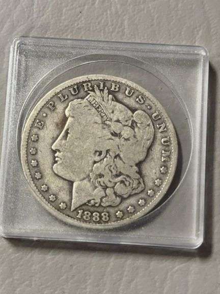 Morgan silver dollar  1888, NO mint mark image