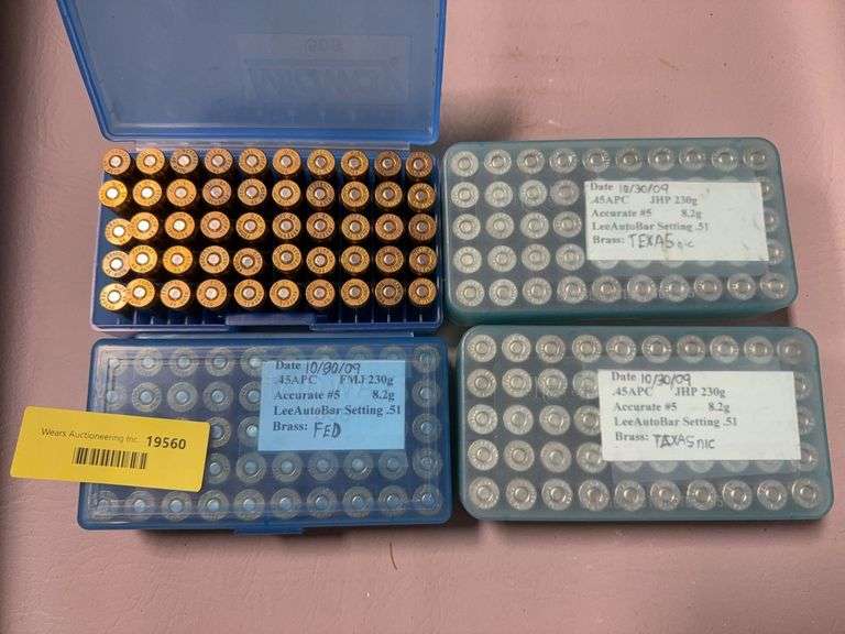 200 rounds assorted 45 reloads image