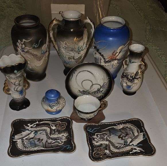 Japanese Dragon Ware, 10 pieces image