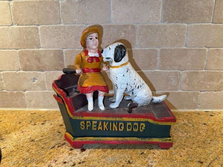 Speaking Dog cast Iron bank image