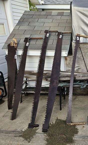 (5) 2 Man saws tagged F,G,H,I,J image