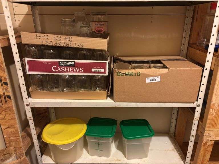 Some canning jars and bulk food containers image