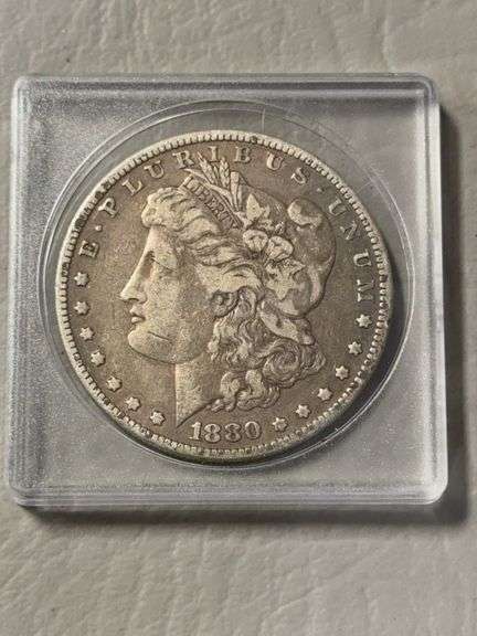 Morgan silver dollar  1880, unmarked image