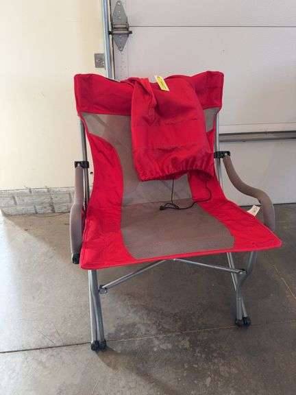 Pair of Rocky folding bag chairs, red & blue image
