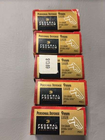 100 rounds Federal Premium 9mm image