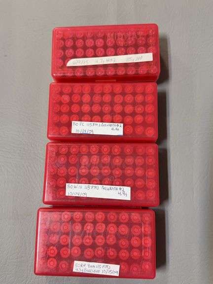 200rounds of assorted 9mm reloaded ammo image