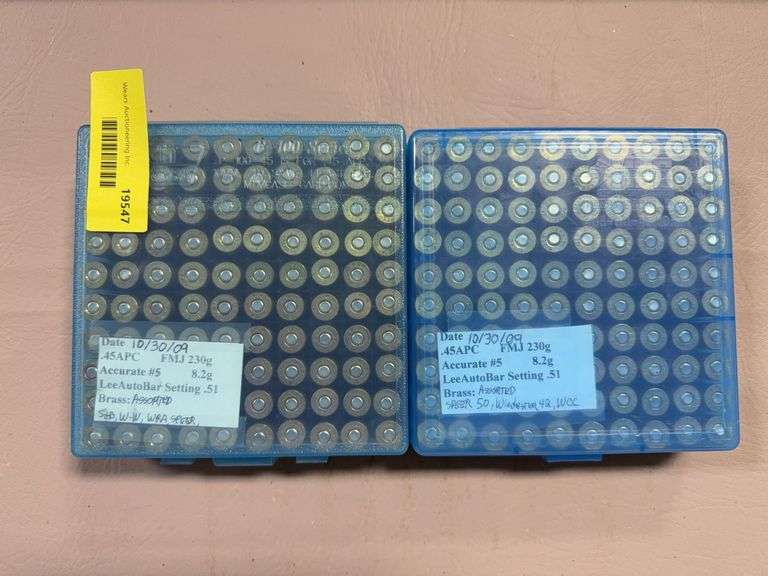 200 rounds assorted 45 reloads image