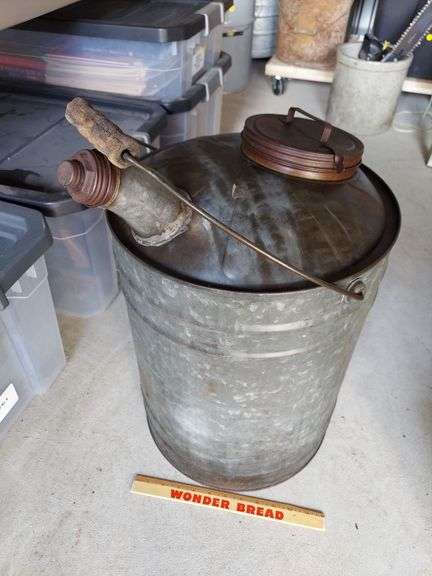 Gas cans, oil cans, buckets, funnels, etc image