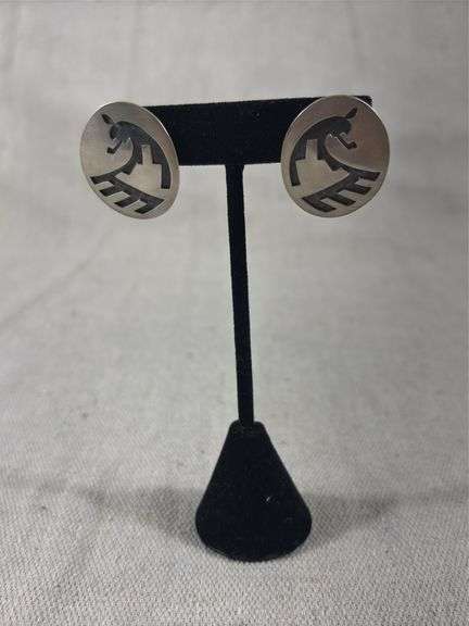 Unmarked vintage Kokapelli? Post earrings image