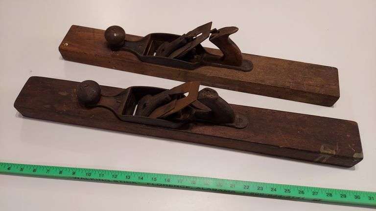 Two Large Wood Planes, 28" & 26" image